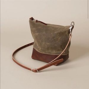 Wood & Faulk Leather Canvas Field Bag